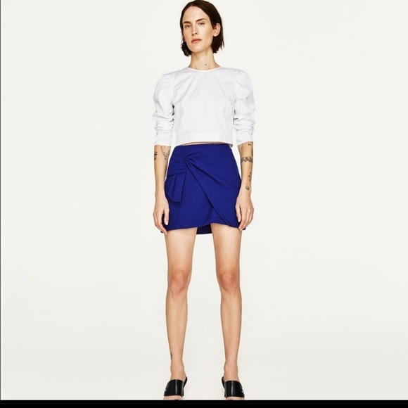 Zara Mini Skirt in Cobalt Blue - Picture 3 of 5
